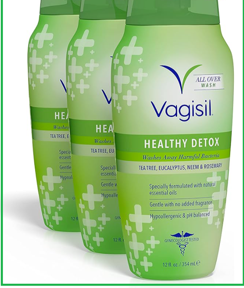 3-Pack Vagisil Healthy Detox All Over Body Wash, Hypoallergenic, Neem, 12 oz*