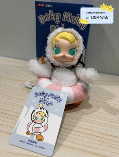 Baby Molly × Pingu Happy Fishing ぬいぐるみ POP-MART Baby Molly Pingu Happy Fishing Series Plush Pendant