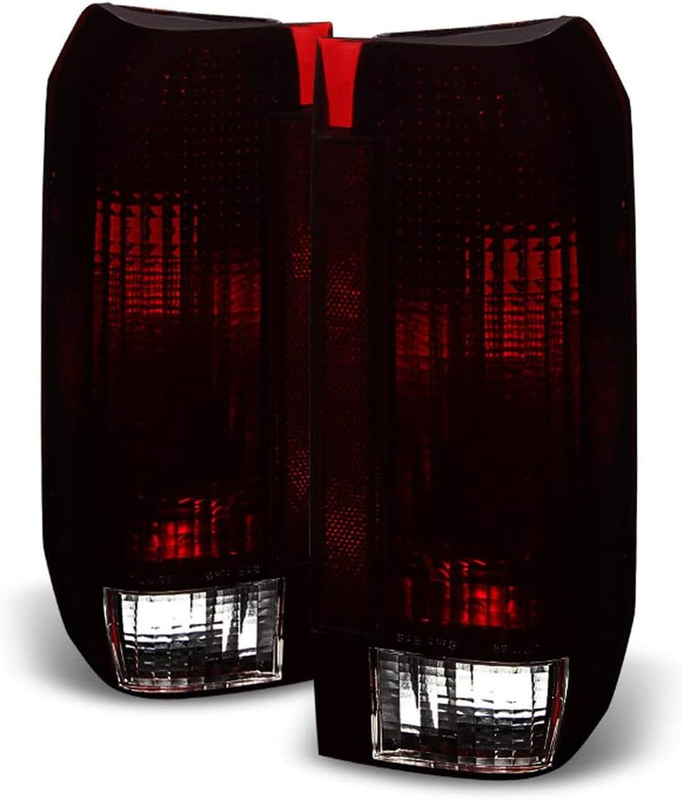 Red Tail Lights Brake Pair Set Left Right for 1987-1996 Ford F150 F250 Bronco