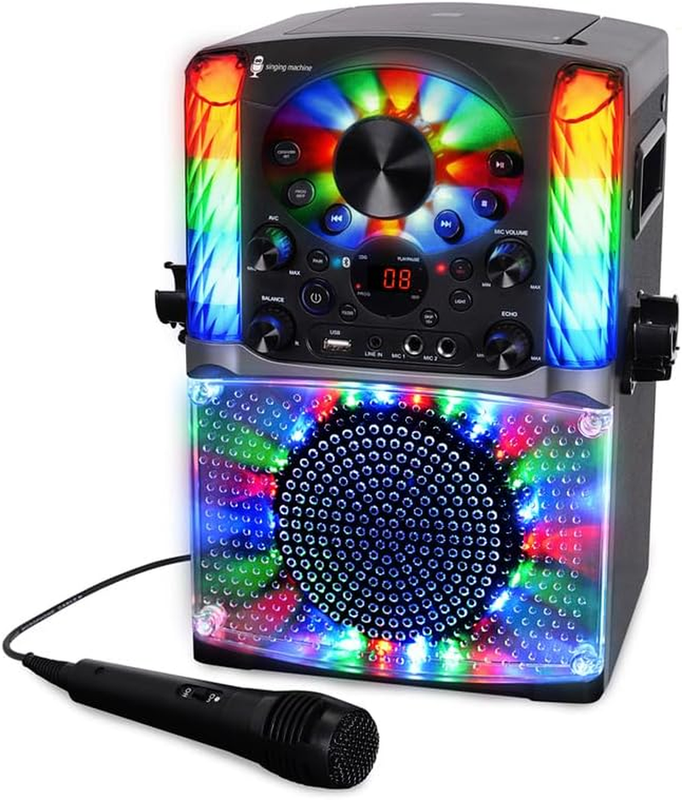SML625BTBKD Karaoke Machine, Portable Bluetooth CD+G Karaoke System, Black