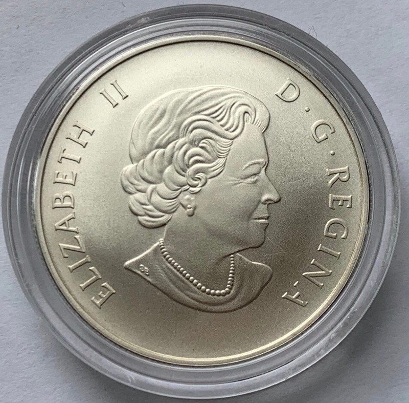 2014 CANADA $50 PURE SILVER MATTE PROOF UNC 1/2 Oz. Elizabeth II