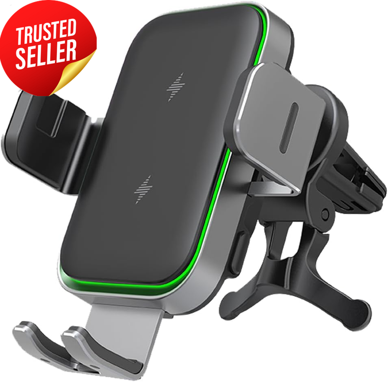 2026 Dual Coil Wireless Car Charger 15W Qi Fast
