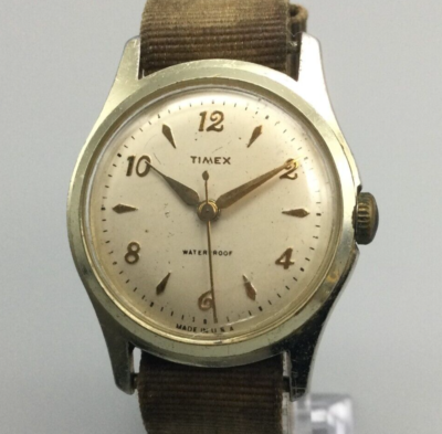 Vintage Timex 1950 s Marlin Watch Unisex 31mm Manual BROKEN FOR PARTS OR REPAIR