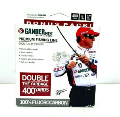 Gander Mountain Fluorocarbon 8 Lb Test 400 Yards Clear Premium Fishing Line