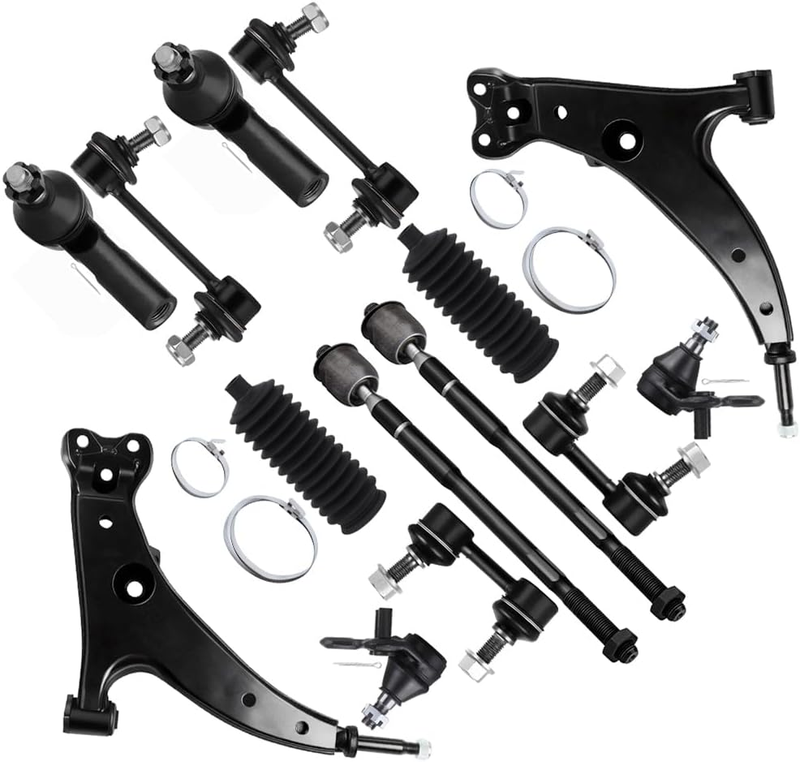 14pcs Suspension Kit Control Arm W/Steering Boots for 1993-1995 Toyota Corolla