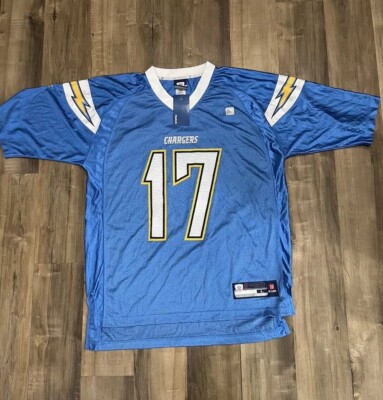 Reebok Los Angeles Chargers Phillip Rivers #17 Light Blue Football Jersey Men L