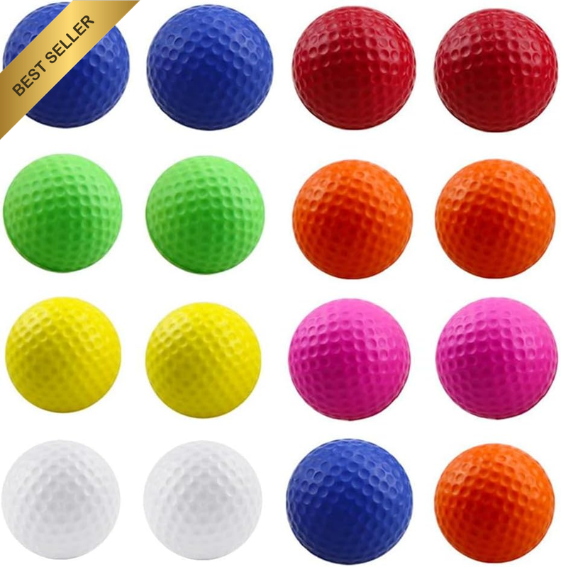Foam Golf Balls - 16 Pack 42Mm Practice Balls for Indoor or Outdoor Sports, Soft