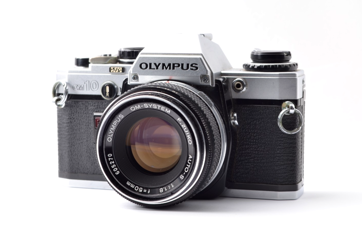 【美品】Olympus OM10+Zuiko Auto-S 50 f1.8 Near Mint】OLYMPUS OM10 silver + F.ZUIKO AUTO-S 50mm f/1.8