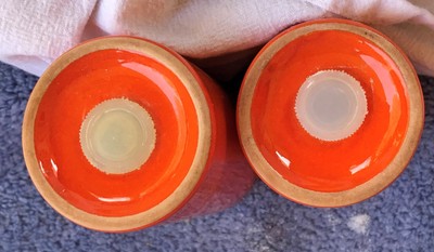 2001 WAECHTERSBACH FUN FACTORY ORANGE SALT & PEPPER SHAKERS GERMANY