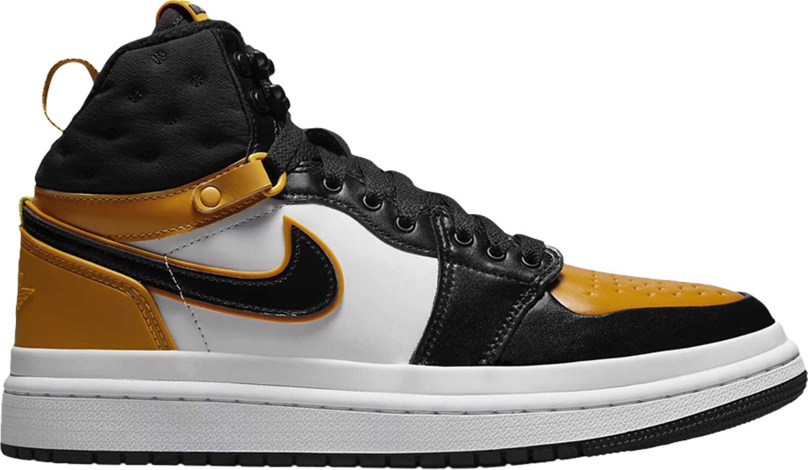 

Nike WMNS Air Jordan 1 Acclimate White Chutney Yellow Black DC7723-701 женские 9, Белый, Nike Air Jordan 1