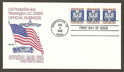 #O139 (22c)  Official Mail -Great Seal - Artmaster FDCP#1 Coil Strp 3