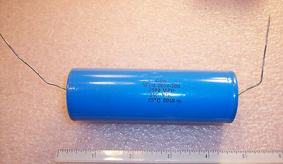 QTY(1) 2000uf 100V INDUSTRIAL GRADE AXIAL ELECTROLYTIC CAPACITOR WBR2000-100 CDE