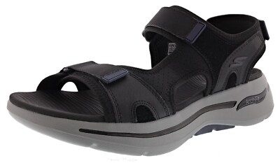 SKECHERS MEN'S GO WALK ARCH FIT SANDAL-MISSION 229021 HOOK & LOOP STRAP SANDALS