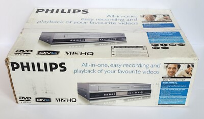 Philips DVDR3435V/37 DVD Recorder/ VCR Player Combo - W/ Remote - Brand New