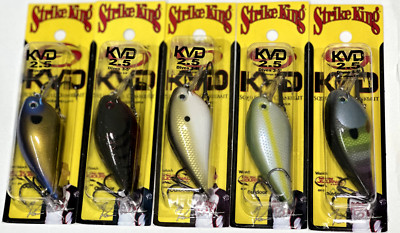 Strike King KVD 2.5 Squarebill Crankbait (Lot of 5)