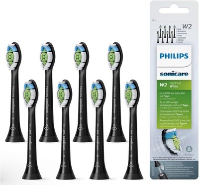 Phillips Sonicare W2 Optimal White Toothbrush Heads HX6068/13 Black   8CT