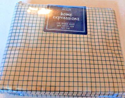 JC Penney Home Expressions Collection FULL FLAT SHEET NICE PATTERN NEW OLD STOCK