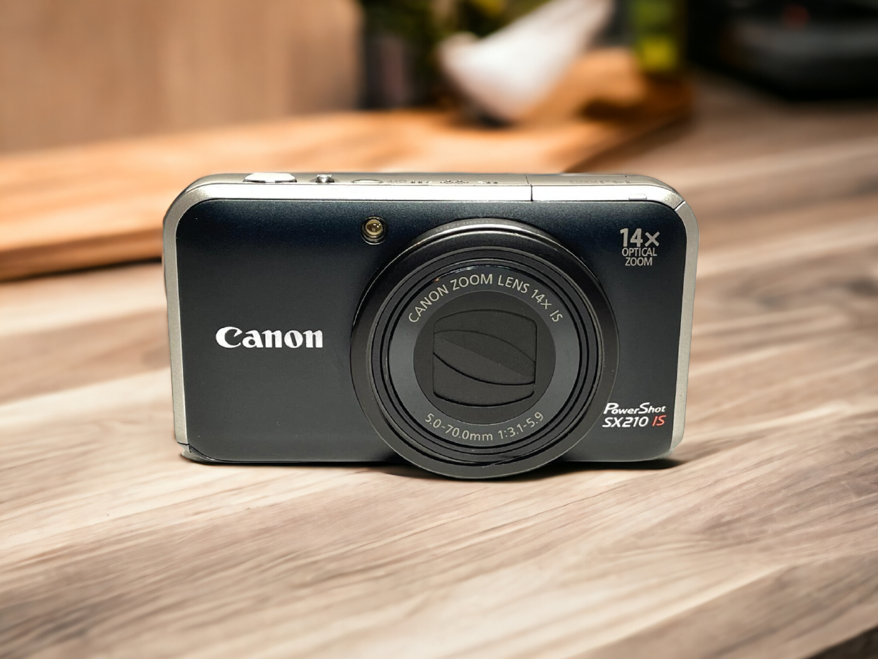 Black Canon Powershot SX210 IS - 14.1MP, 14x Zoom, HD Video Black Canon Powershot SX210 IS - 14.1MP, 14x Zoom, HD Video