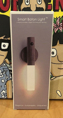 Wireless Wooden Motion Sensor Smart Baton LED Light Base & USB Rechargeable Lamp