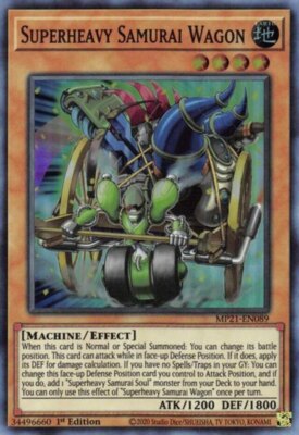 Yugioh! Superheavy Samurai Wagon - MP21-EN089 - Super Rare - 1st Edition Near Mi
