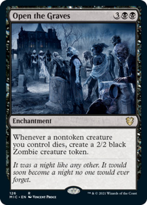 1 x Open the Graves - Commander: Innistrad: Midnight Hunt - Light Play - MTG