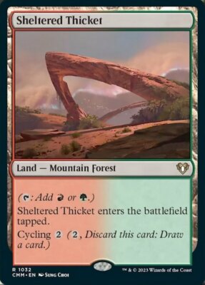 x1 Sheltered Thicket R MTG Commander Masters M/NM, English