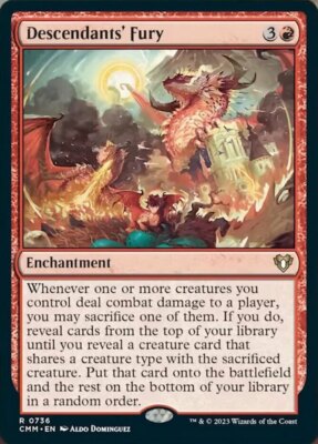 [1x] Descendants' Fury Near Mint, English Commander Masters MTG Magic