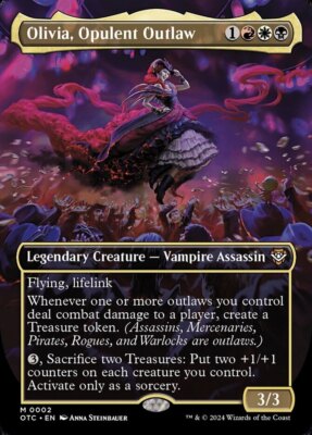 x1 Olivia, Opulent Outlaw - Foil - Borderless M MTG Commander: Outlaws of Thunde