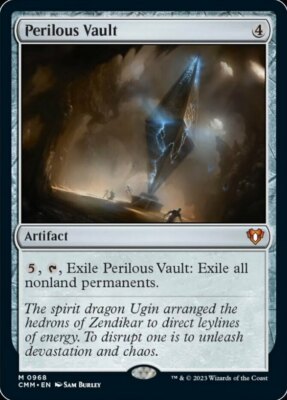 x1 Perilous Vault M MTG Commander Masters M/NM, English