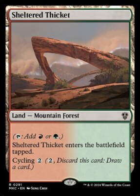 MTG Sheltered Thicket NM-Mint Commander: Murders at Karlov Manor 
