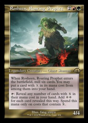 x1 Rosheen, Roaring Prophet - Foil - Retro Frame R MTG Modern Horizons 3 M/NM, E