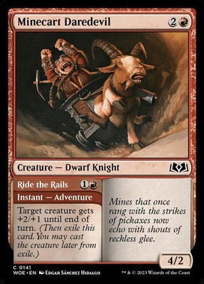 1x Minecart Daredevil // Ride the Rails - Foil NM-Mint, English - Wilds of Eldra