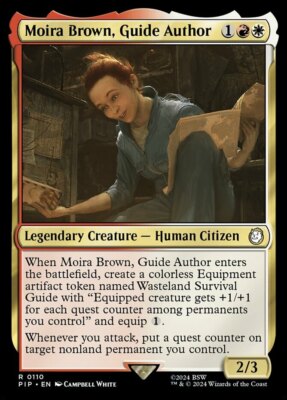 x1 Moira Brown, Guide Author R MTG Universes Beyond: Fallout M/NM, English