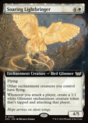 x1 Soaring Lightbringer - Extended Art R MTG Commander: Duskmourn: House of Horr