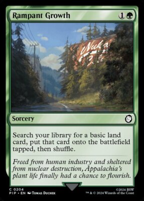 x4 Rampant Growth C MTG Universes Beyond: Fallout M/NM, English
