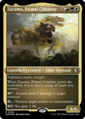 MTG Zacama, Primal Calamity - Foil Etched, NM-Mint, English Commander Masters