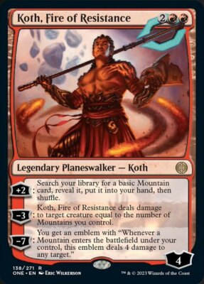 x1 Koth, Fire of Resistance R MTG Phyrexia: All Will Be One M/NM, English