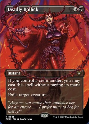 1x (695) Deadly Rollick - BORDERLESS FRAME BREAK MTG Commander Masters NM Magic 
