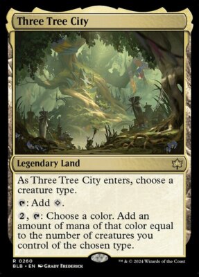 x1 Three Tree City - Foil R MTG Bloomburrow M/NM, English