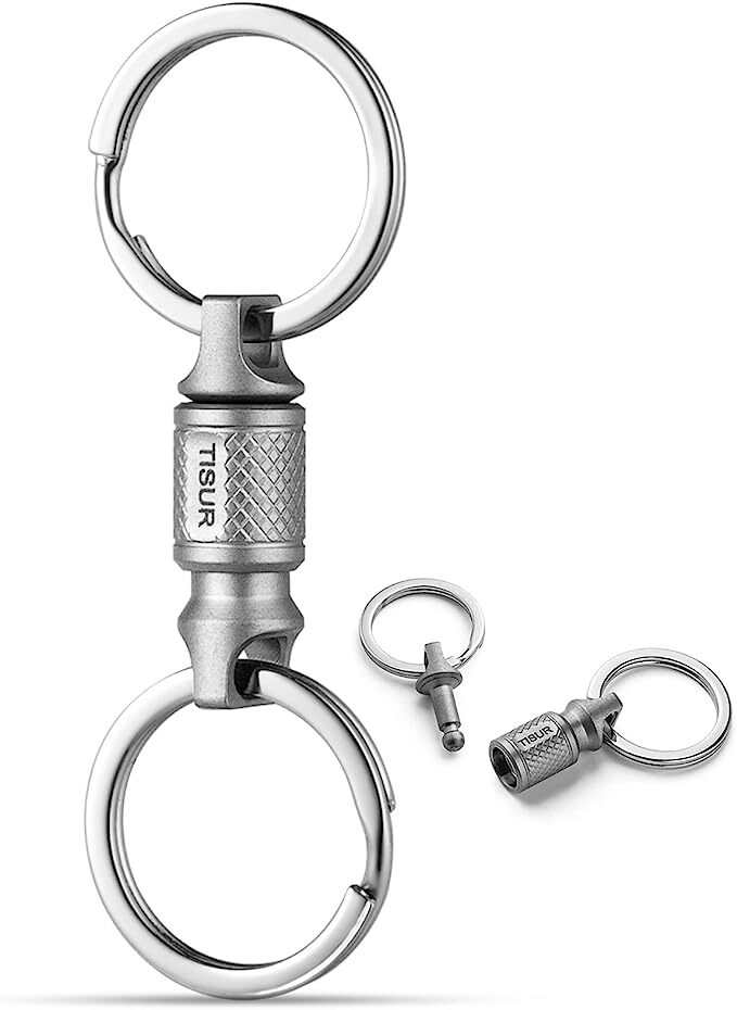Titanium Quick Release Keychain Retractable Key Chain Detachable Keychain Clip