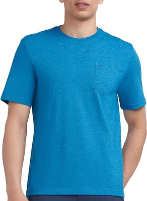 Мужская футболка с круглым вырезом и коротким рукавом IZOD с карманами XX-Large Blue