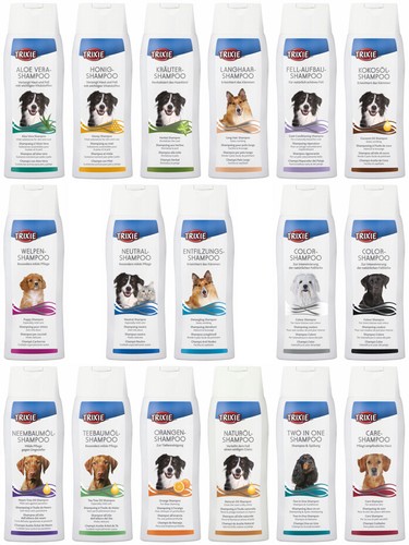 Trixie Shampoo für Hunde alle Sorten Hundeshampoo Welpenshampoo Langhaar 250 ml