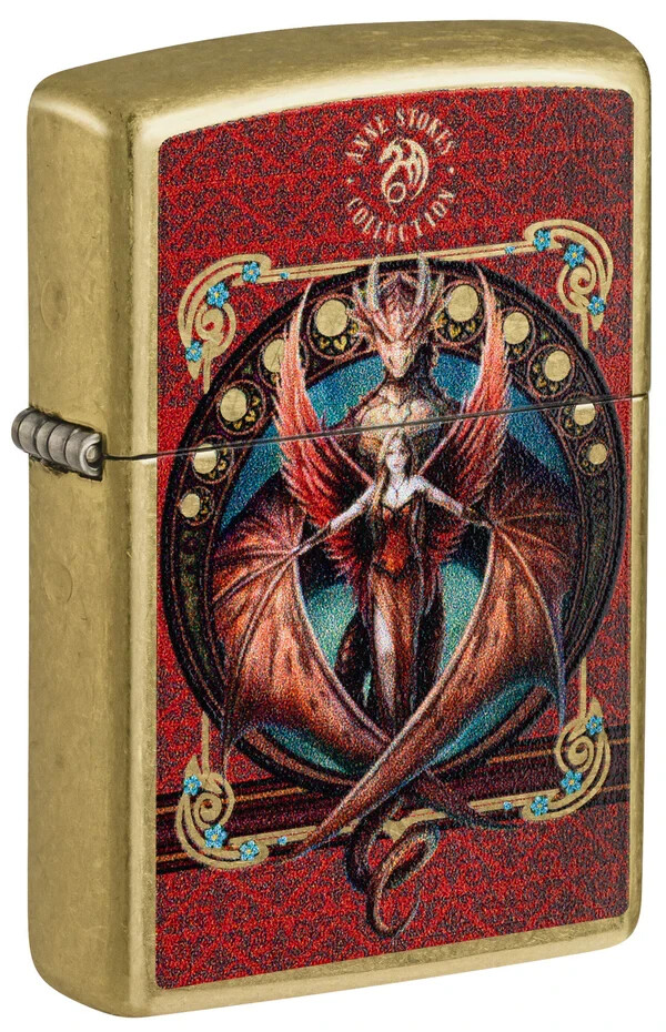 Zippo 46689, Anne Stokes-Copperwing Design, Street Brass