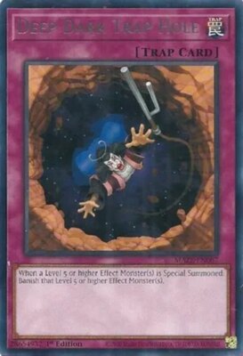Yugioh! Deep Dark Trap Hole - MAZE-EN067 - Rare - 1st Edition Near Mint, English