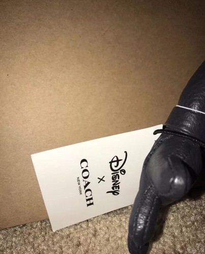 Coach Vintage Disney X Minnie full leather Doll 15” F30856 RARE SIZE+receipt