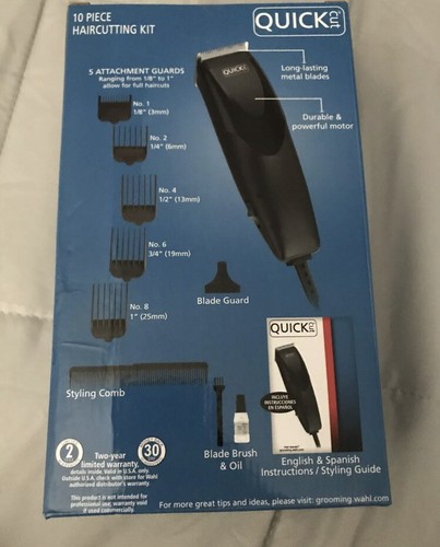 Quick Cut by WAHL Hair Clippers Trimmers Hair Cutting Kit 10 Pieces Haircutting