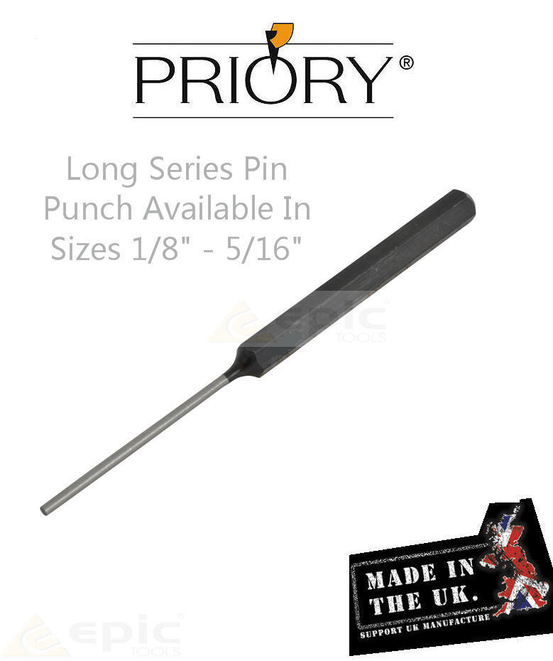Priory Long Series Pin Punch, 152mm Overall Length