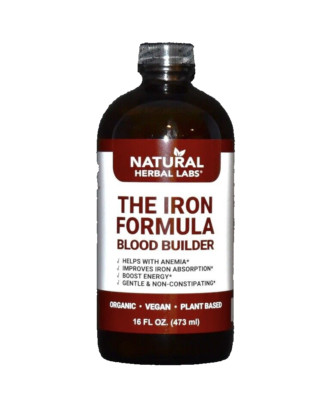 The IRON Formula By Natural Herbal Labs, Plant-Based. Boosts Energy 16 oz