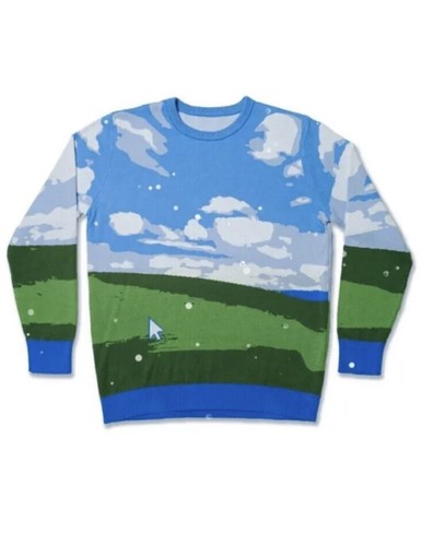 Pre-owned Microsoft Windows Ugly Christmas Sweater - Bliss Edition Men's Size Xl 2023 In Blue