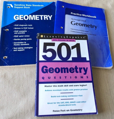 Geometry Books (Set of 3) for Tutors, Self-Study, Home-Schooling etc  G-EXC